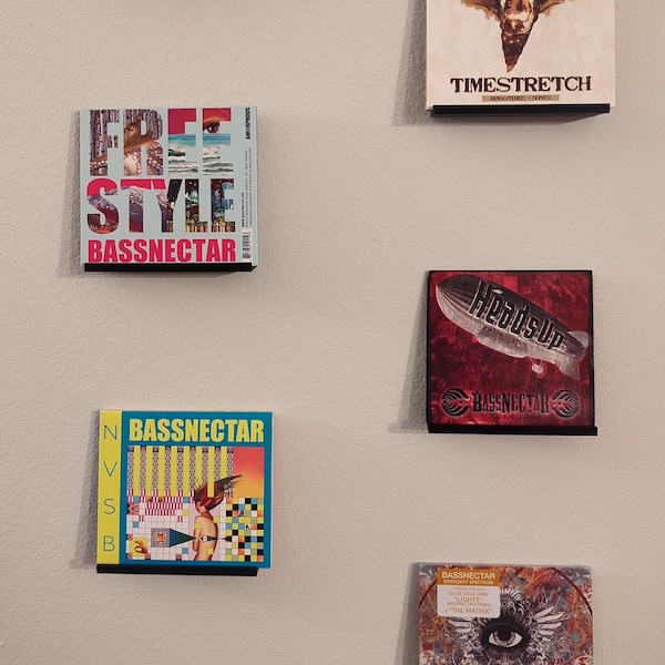 CD Album Wall Display Non-Invasive Mounting Method