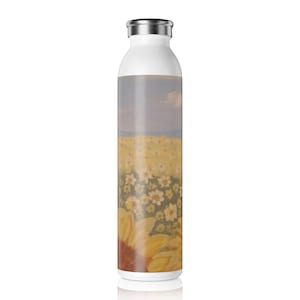 Slim Water Bottle, 20oz capacity, Double Wall  Water Bottle, Slick, for Teachers, Sports Bottle