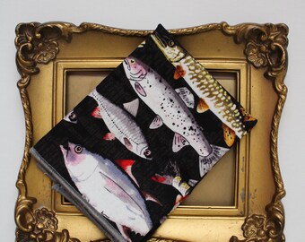 Men's Pocket Square Handkerchief Fish Koi Cotton 