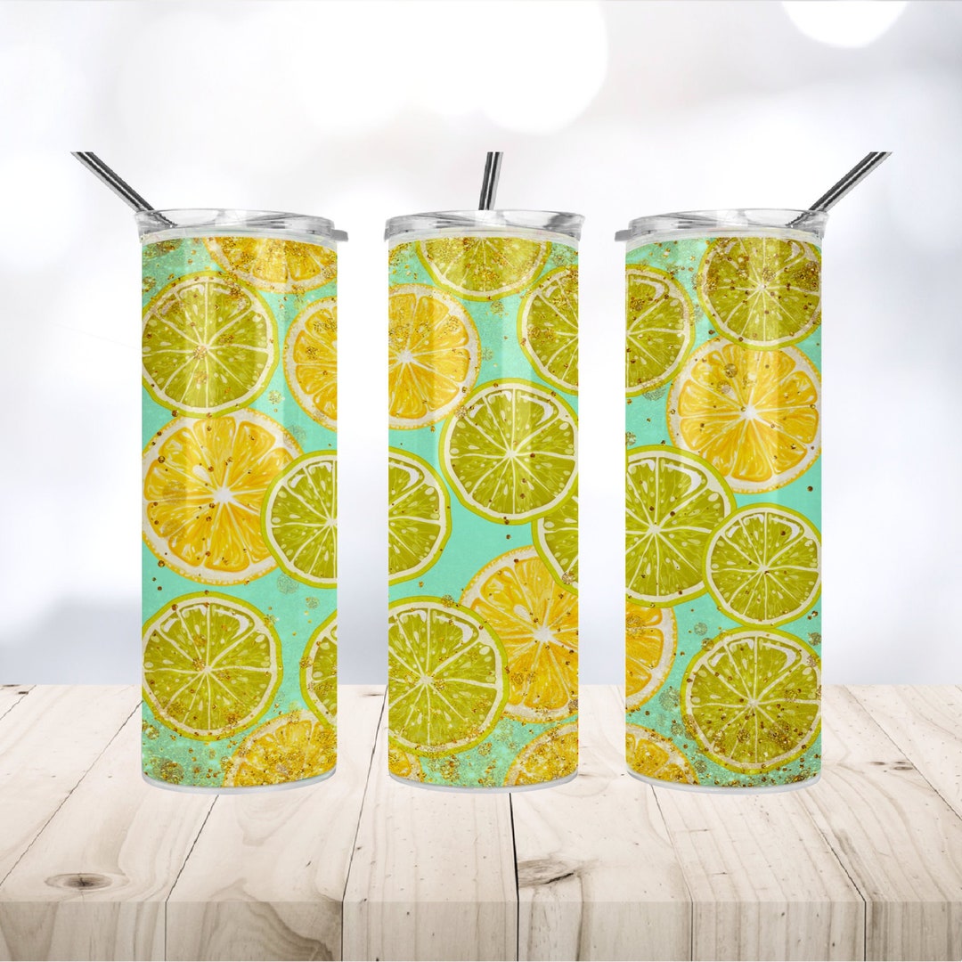 Lemon Tumbler Png Lemon Tumbler Wrap 20 Oz Skinny Tumbler Etsy