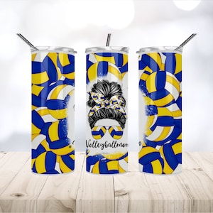 20 Oz skinny Tumbler Sublimation, Volleyball mom Tumbler wrap, Straight/tapered Tumbler Design- COMMERCIAL USE, digital download