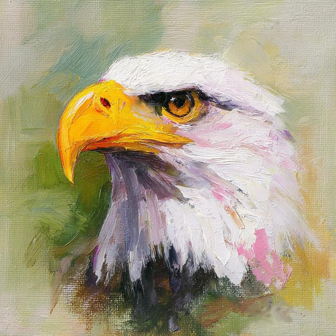 Bald Eagle Oil Painting, Home Decor, Wall Art, Original Painting ...