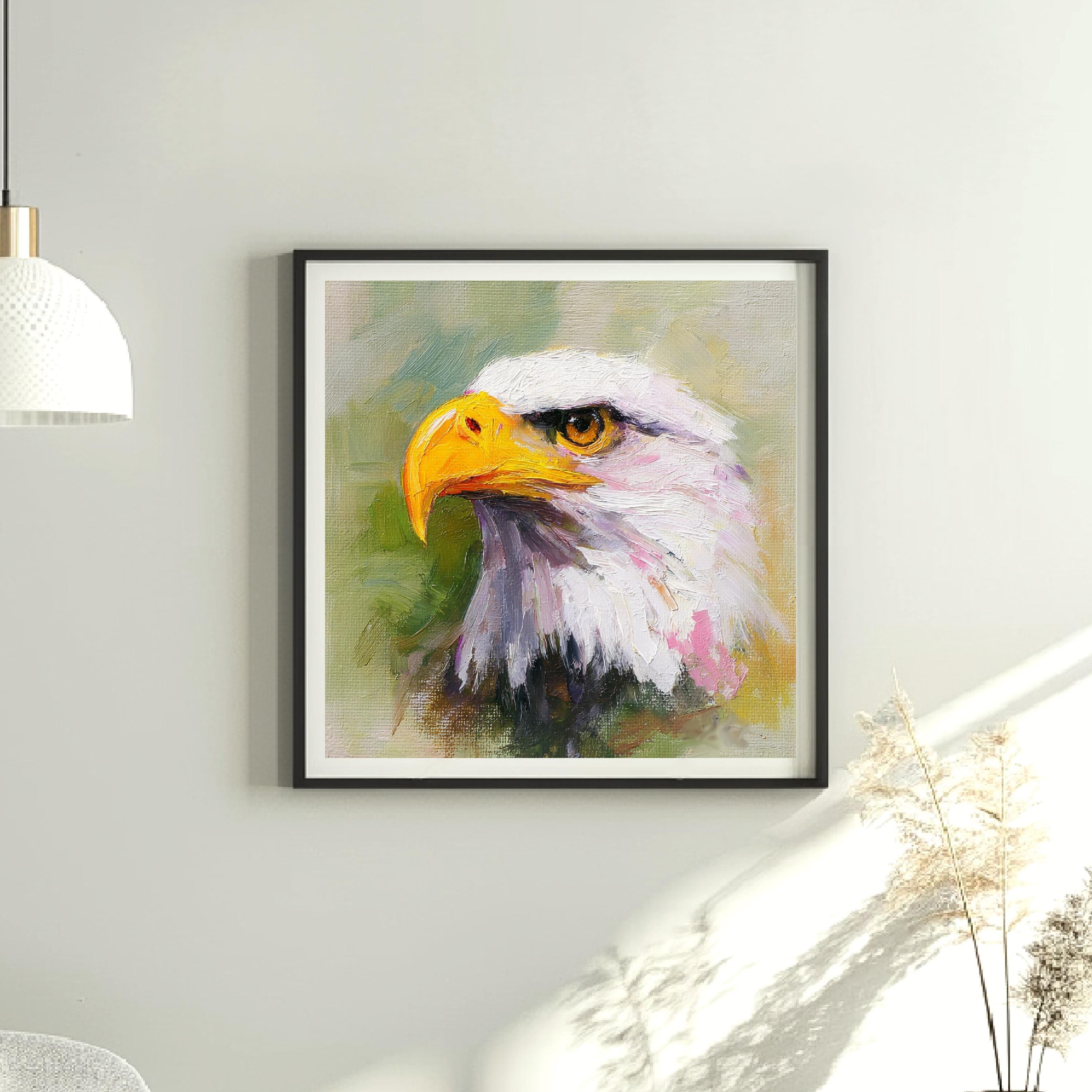Bald Eagle Oil Painting, Home Decor, Wall Art, Original Painting ...
