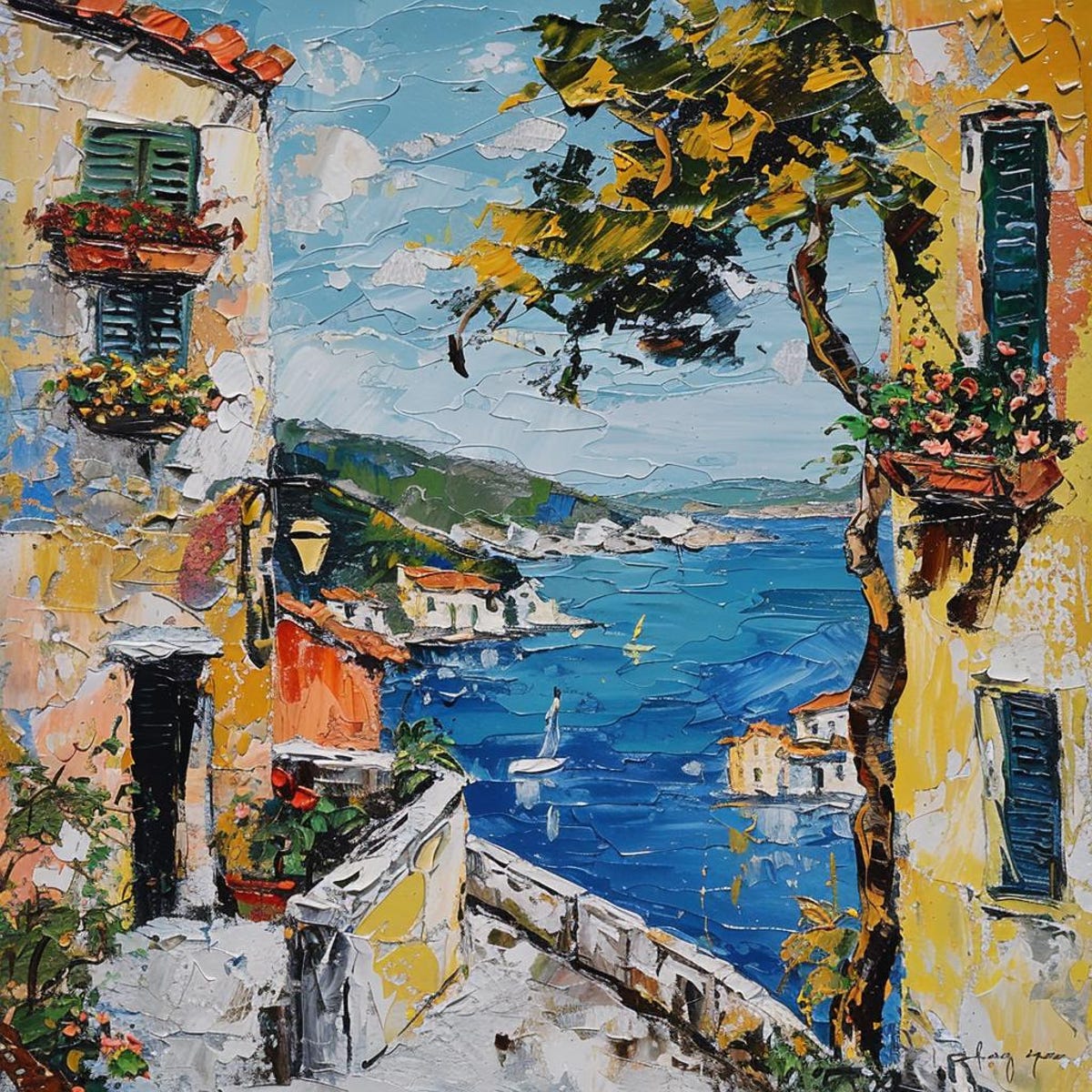 Sorento Oil Painting, Impasto Painting, Italy, Home Decor, Wall Art, Original Painting, Personalized Gift - Etsy