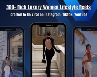 300+ Rich Luxury Women Reels | Instagram Reels | TikTok, YouTube Videos | Luxury Digital Marketing Videos |  Aesthetic Marketing Bundle