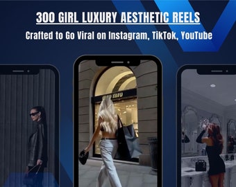 300 Women Aesthetic Luxury Reels Bundle | Hustling Mindset Woman Reels | Templates for Girl Entrepreneurs | Master Resell Rights (MRR)