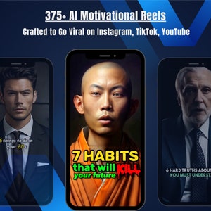 375+ AI-Generated Motivational Videos Bundle | YouTube Shorts | TikTok, Instagram Reels | Boost Engagement | Viral Content | AI Reels Bundle