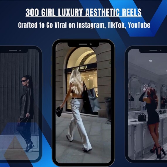300 Women Aesthetic Luxury Reels Bundle | Hustling Mindset Woman Reels | Templates for Girl Entrepreneurs | Master Resell Rights (MRR)