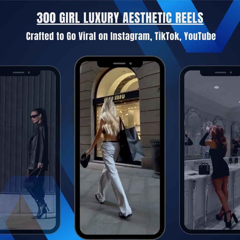 300 Women Aesthetic Luxury Reels Bundle