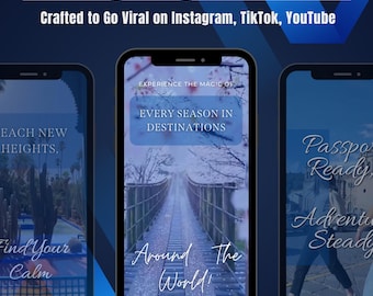 30 Travel Agent Instagram Reels Bundle | Blog Social Media Reels | TikTok YouTube Shorts | Travel Video Reels | Luxury Vacation Reels