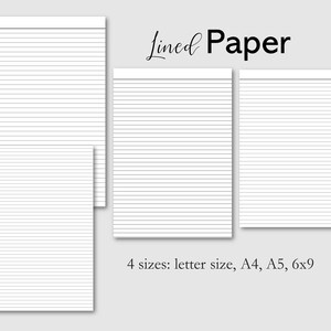 Printable Lined Paper, College Ruled (Digital Download)