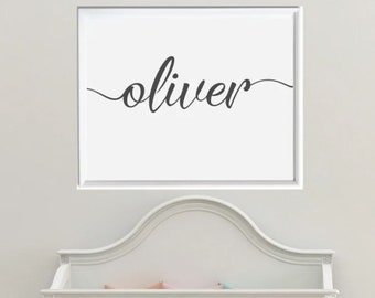 Personalized Baby Name Nursery Sign: Printable Wall Art (Digital Download)