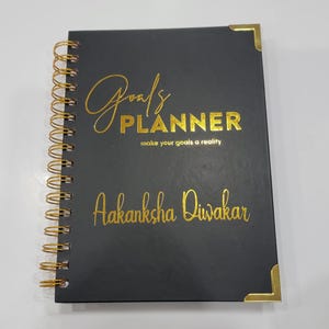 Cadeau de remerciement pour enseignant, agenda hebdomadaire mensuel personnalisé, objectif de suivi des habitudes, reliure spirale A5 non datée, cadeau pour maman, cadeau pour papa