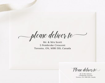 Wedding Envelope Address, Editable Address label Envelope, DIY Printable Envelope Templates, Instant Download, Templett, Modern Calligraphy