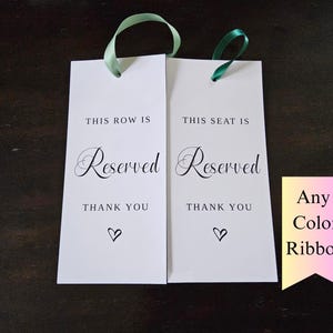 Reserved Seating Sign, Wedding Signage, Celebration of Life, Funerals ...