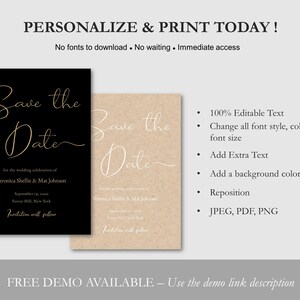 DIY Save the Date Template, Wedding Announcement, Printable Save Our ...