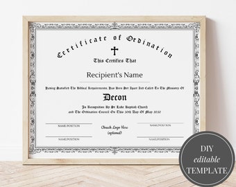 Printable Confirmation Certificate Church Certificate - Etsy