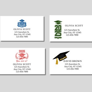 Graduierung Personalisierte Rücksendeadresse Etiketten Sofortiger Download Bearbeitbare Vorlage Klasse von 2025, Digital Printable, Versandetiketten