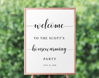 Editable Housewarming Welcome Sign: Party Decor Printable (Instant Download)