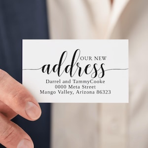 Bewerkbare sjabloon voor nieuw adres, adreswijziging, nieuwe invoegkaarten voor huis, We zijn verhuisd briefkaart afdrukbare digitale download verhuisaankondiging