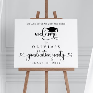 Graduation Party Welcome Sign: Customizable Poster Banner