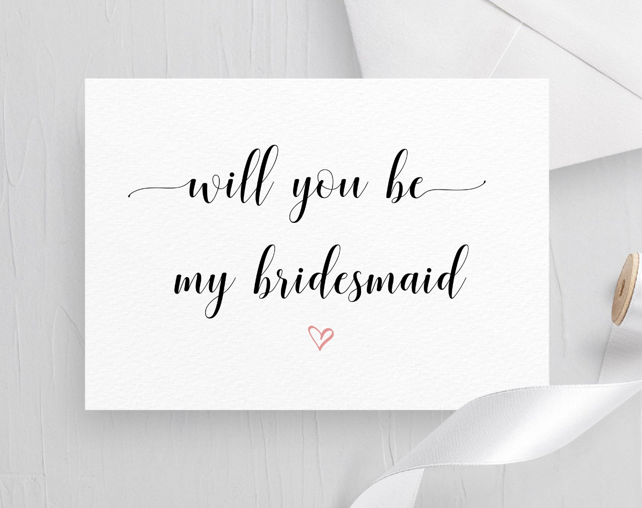 Will you be my Bridesmaid Card Template, Wedding Proposal Cards, Printable  Be My Bridesmaid Card, Bridesmaid Proposal Card, Instant Download Within Will You Be My Bridesmaid Card Template