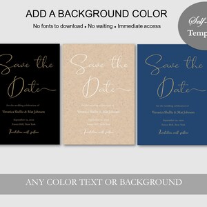 DIY Save the Date Template, Wedding Announcement, Printable Save Our ...