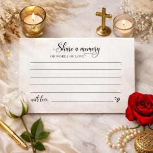 Tarjetas de felicitación para compartir recuerdos: recuerdos de funerales, cumpleaños, aniversarios y jubilaciones.