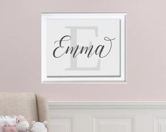 Benutzerdefinierte Kinderzimmer Name Print, Baby-Dusche-Geschenk (Digitaler Download)