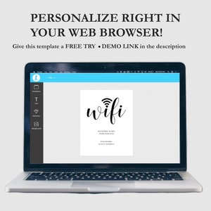 May include: A laptop screen displaying a website with a wifi sign and text fields for network name and password. The text "PERSONALIZE RIGHT IN YOUR WEB BROWSER!" is displayed above the laptop.