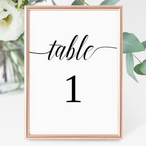 Rustic Wedding Table Number Template: Editable Printable (Instant Download)