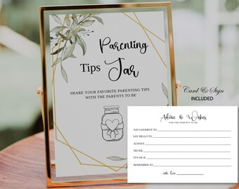 Cartes de conseils imprimables, jeu de baby shower pour nouveaux parents (téléchargement numérique)