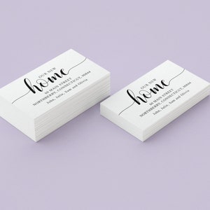 Nouvelles cartes pour la maison, modèle de taille carte de visite faire-part de déménagement, nouvelle adresse, changement d'adresse, téléchargement immédiat, modèle numérique modifiable