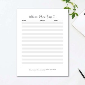 Open House Sign-In Sheet: Real Estate Lead Generator (PDF & Word)