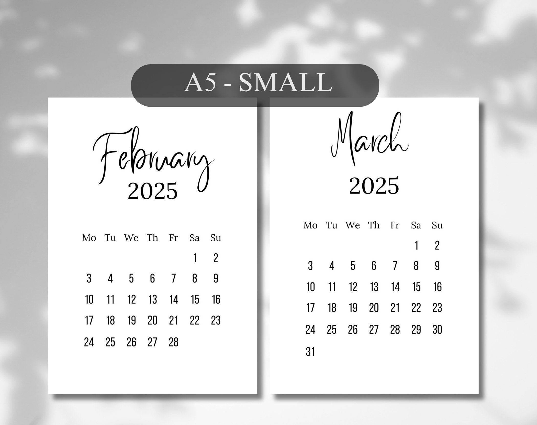 January 2025 Minimalist Calendar Quinn Babette