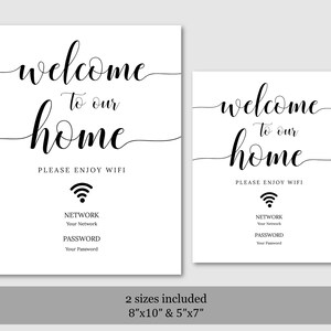 WiFi Password Sign Printable: Editable Airbnb and Vrbo Templates (Digital Download) image 3