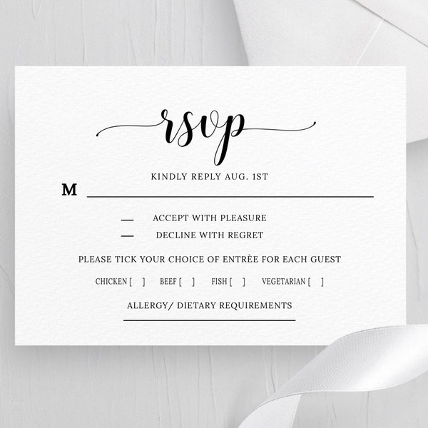 Kindly Respond Cards Etsy