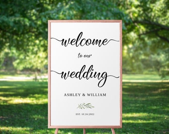 Wedding Welcome Sign Template Instant Download Editable Printable DIY