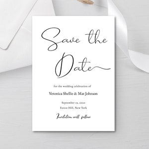 DIY Save the Date Template, Wedding Announcement, Printable Save Our ...