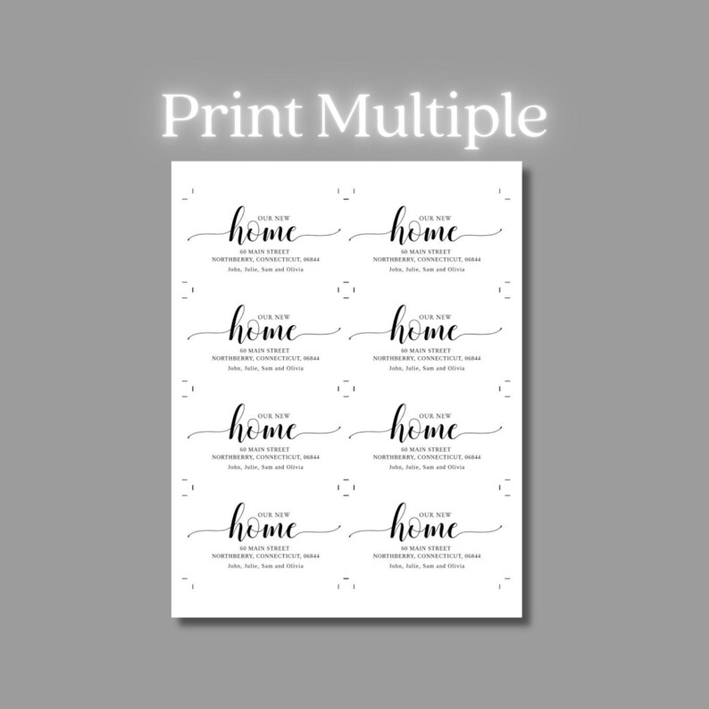 Moving Announcement Business Card Size Template, New Address Cards