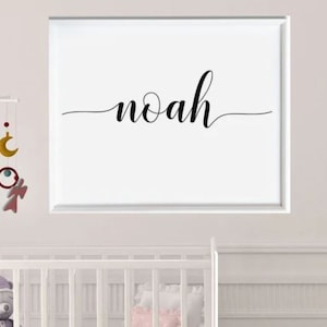 Custom Baby Boy Name Sign: Editable Nursery Decor (Digital Download)