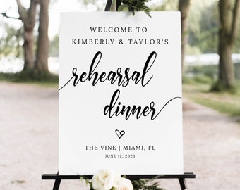 Rehearsal Dinner Welcome Sign Template, Digital Download, Wedding Rehearsal Welcome Sign, Rehearsal Decoration, Rehearsal Dinner Sign