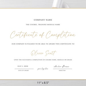 Awards Certificate Template, Certificate Template, Gold Achievement ...