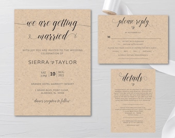 Country Wedding Invitation | Etsy