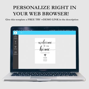WiFi Password Sign Printable: Editable Airbnb and Vrbo Templates (Digital Download) image 4