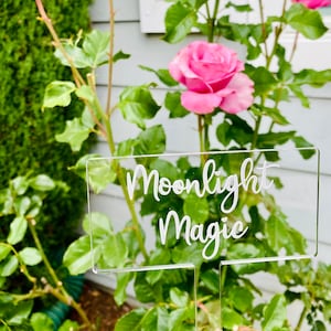 Rose Garden Signs, Rose Labels, Laser Engraved Custom Garden Signs, Durable Rose Name Tags, Gift for Rose Lover, Beautiful Mother&#39;s Day Gift