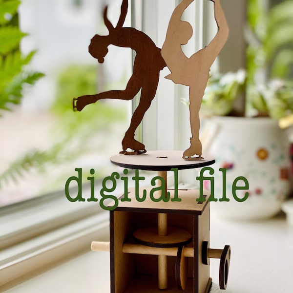 Automata toy digital file, mechanical wooden toy SVG, laser cut automaton plan instant download