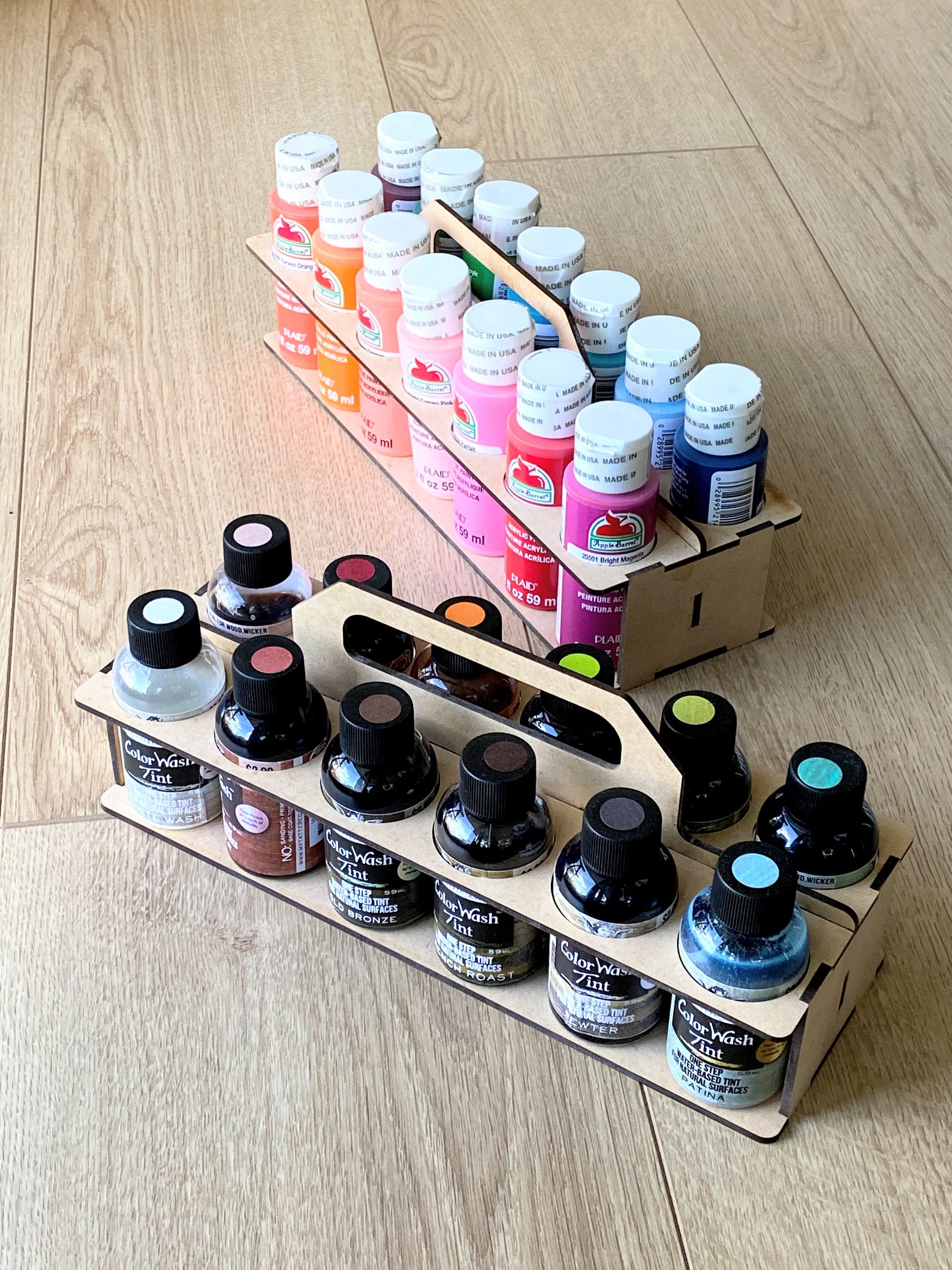 Paint Caddy for 2 Oz Paint Bottles Acrylic Paint Storage - Etsy