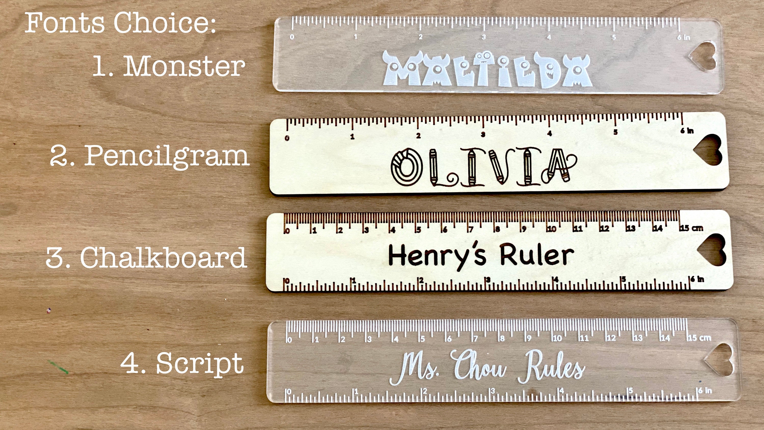 Personalized Custom 6 Acrylic Ruler – PrettyCutePlanner