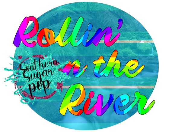 PNG Digital-rollin' on the River-river - Etsy